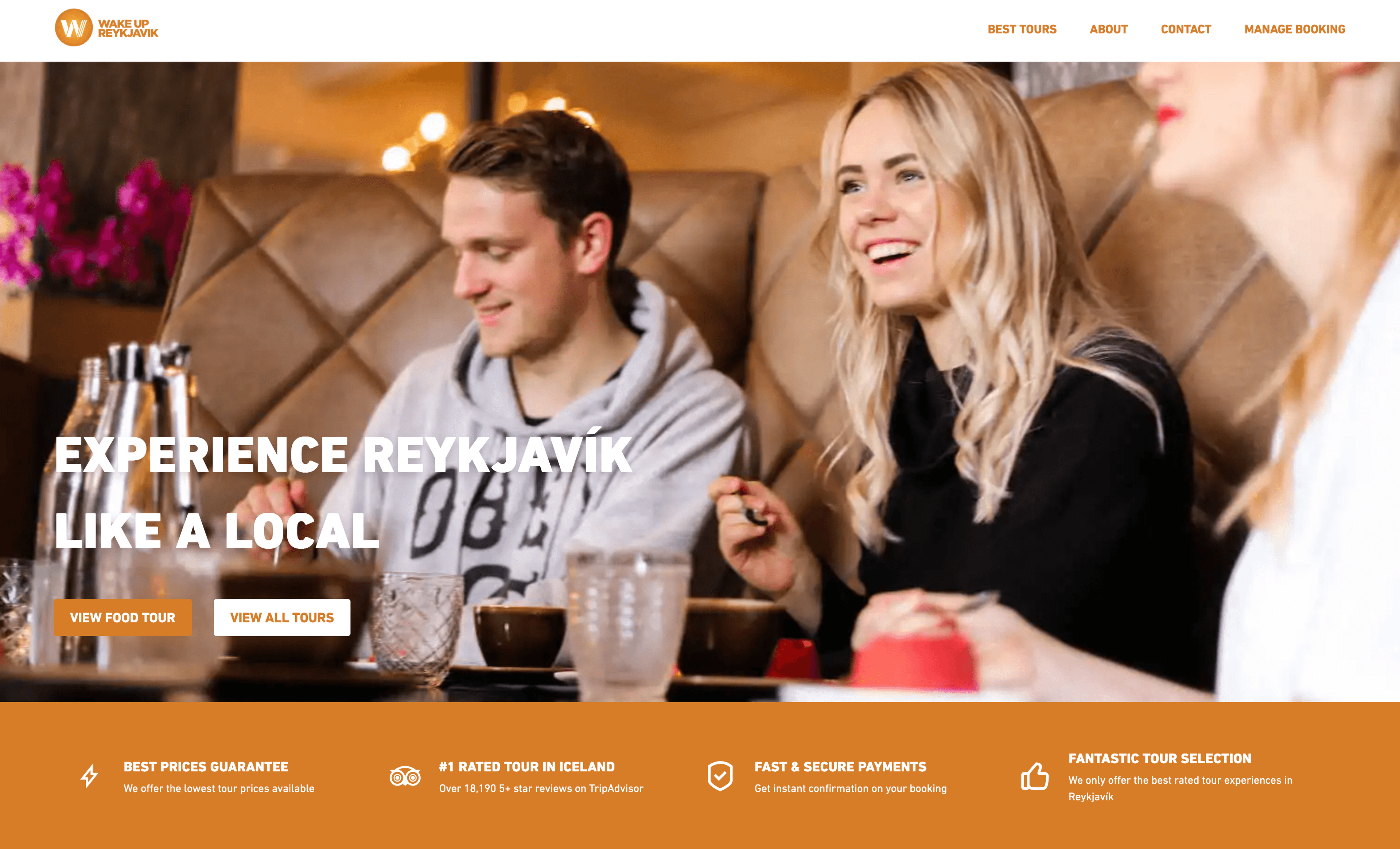 Guests enjoying a food tour in Reykjavík